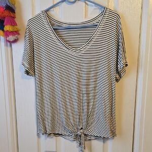 NWOT Striped Black and White Women's Top